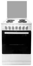 Электроплита De luxe 606004.13э001 (кр) 60 см, 58 л, 4 конфорки, белый