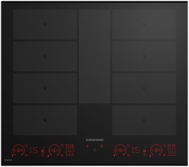 Электрическая варочная панель Grundig GIEI 638980 IF 58 см, 9 конфорок закаленное стекло, черный