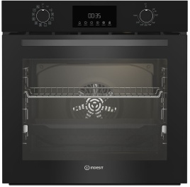 Электрический духовой шкаф Indesit IBFTE 3841 J BL 59 см, 72 л, гриль и конвекция, черный