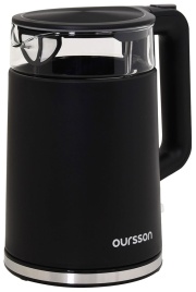 Чайник электрический Oursson KE1732W/BL, черный