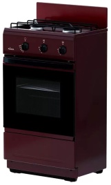 Газовая плита Flama CG 3202 B 50 см, 30 л, 2 конфорки, коричневый