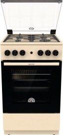 Газовая плита Gorenje GG5A21BEF 50 см, 70 л, 4 конфорки, бежевый