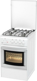 Комбинированная плита Flama AK 1411 W 50 см, 4 конфорки, белый