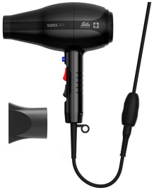Фен Solis Swiss Air Black 360° 3802, мощность 2000 Вт, черный