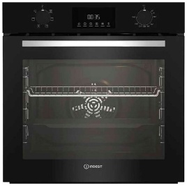 Электрический духовой шкаф Indesit IFE 3644 BL 59 см, 72 л, гриль и конвекция, черный