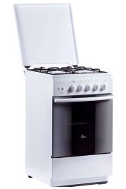 Газовая плита Flama FG 2426 W 50 см, 50 л, 4 конфорки, белый
