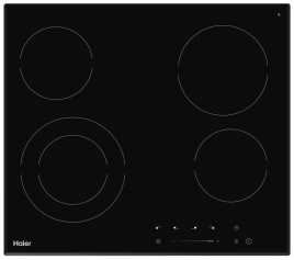 Электрическая варочная панель Haier HHX-C64TDVB 58 см, 4 конфорки стеклокерамика, черный