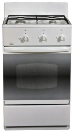 Газовая плита Flama CG 3202 W 50 см, 30 л, 2 конфорки, белый
