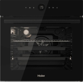 Электрический духовой шкаф Haier HOX-TFT6AMTB 59 см, 76 л, гриль и конвекция, черный