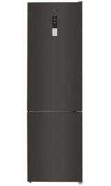 Двухкамерный холодильник Maunfeld MFF200NFSB10 Inverter No frost, черно-серый