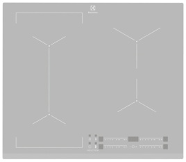 Электрическая варочная панель Electrolux EIV63440BS 59 см, 4 конфорки стеклокерамика, серый