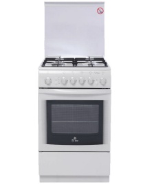 Газовая плита De luxe 5040.31 г 50 см, 43 л, 4 конфорки, белый