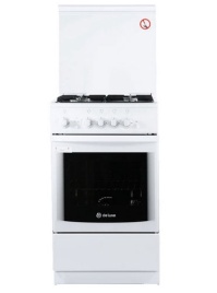 Газовая плита De luxe 5040.44 г 50 см, 43 л, 4 конфорки, белый