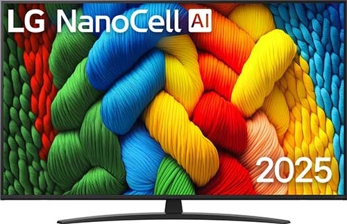 Телевизор LG 55NANO81A6A.ARUG, 55 дюйма, 4K HDR, смарт ТВ, WebOS 25, черный фото 1