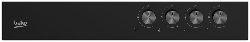 Газовая варочная панель Beko HILW 64225 S 58 см, 4 конфорки электроподжиг газконтроль, черный фото 2