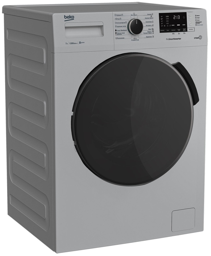 Стиральная машина Beko RSPE78612S автомат 7 кг, серебристый фото 2