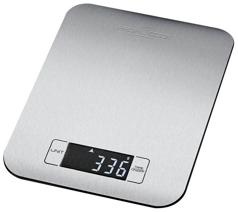 Кухонные весы Profi Cook PC-KW 1061, дисплей, функция взвешивания тары, нержавеющая сталь фото 2