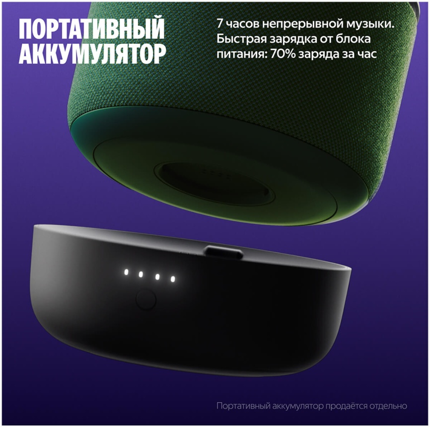 Умная колонка Яндекс Станция Мини 3 Про с Алисой, Zigbee, 18Вт, зеленый фото 9