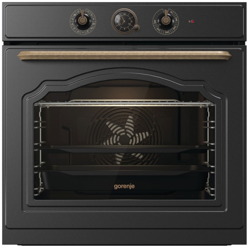 Электрический духовой шкаф Gorenje BOS67371CLB 59 см, 77 л, гриль и конвекция, черный матовый фото 1