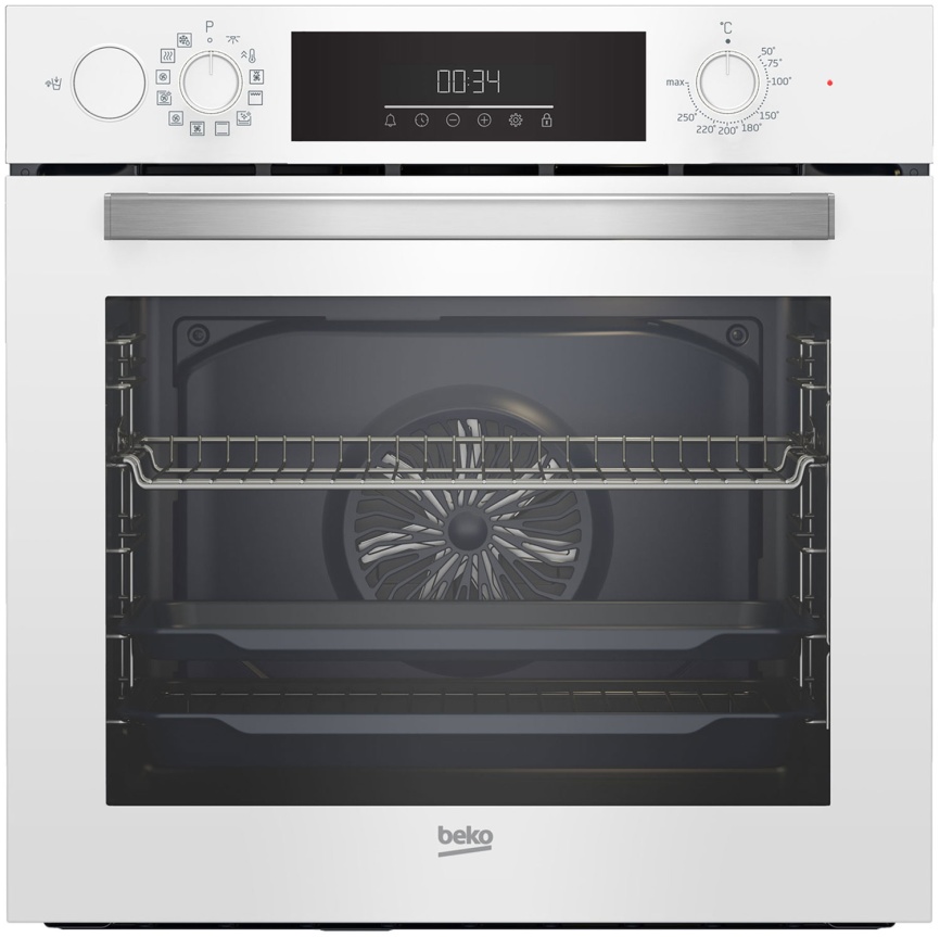 Электрический духовой шкаф Beko BBIS143N0W 59 см, 72 л гриль конвекция, белый фото 1