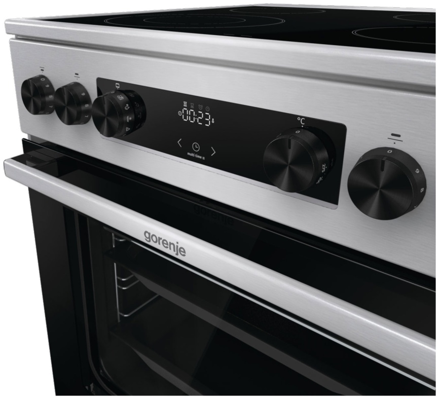 Электроплита Gorenje GECS6C70XC 60 см, 4 конфорки, серебристый фото 7