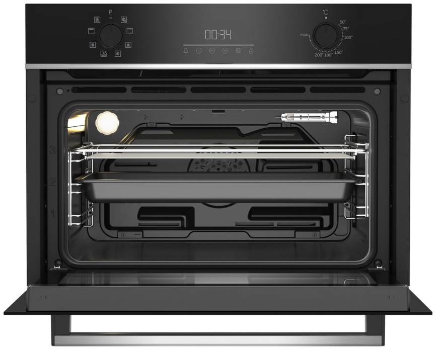 Электрический духовой шкаф Beko BBCM13300X 59 см, 48 л гриль конвекция, серебристый фото 4