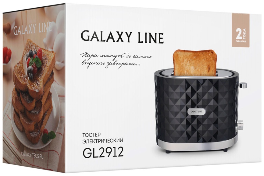 Тостер Galaxy Line GL2912 черный фото 3