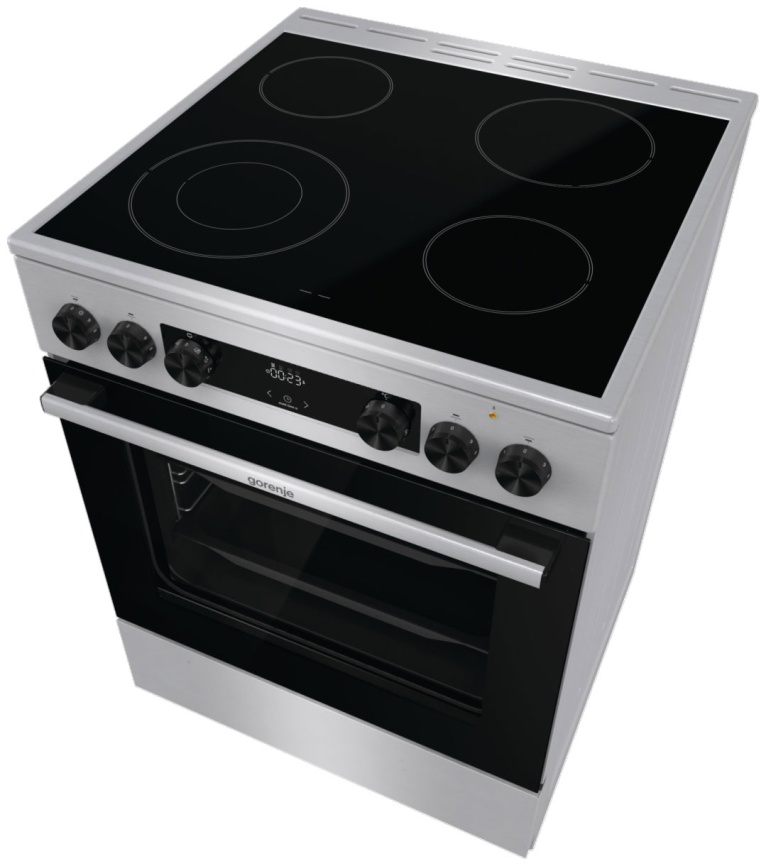 Электроплита Gorenje GECS6C70XC 60 см, 4 конфорки, серебристый фото 10