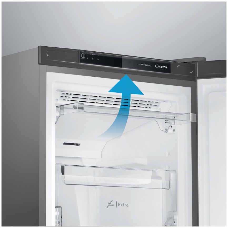 Морозильник Indesit DFZ 5175 G No Frost A+ 250 л, серый металлик фото 4