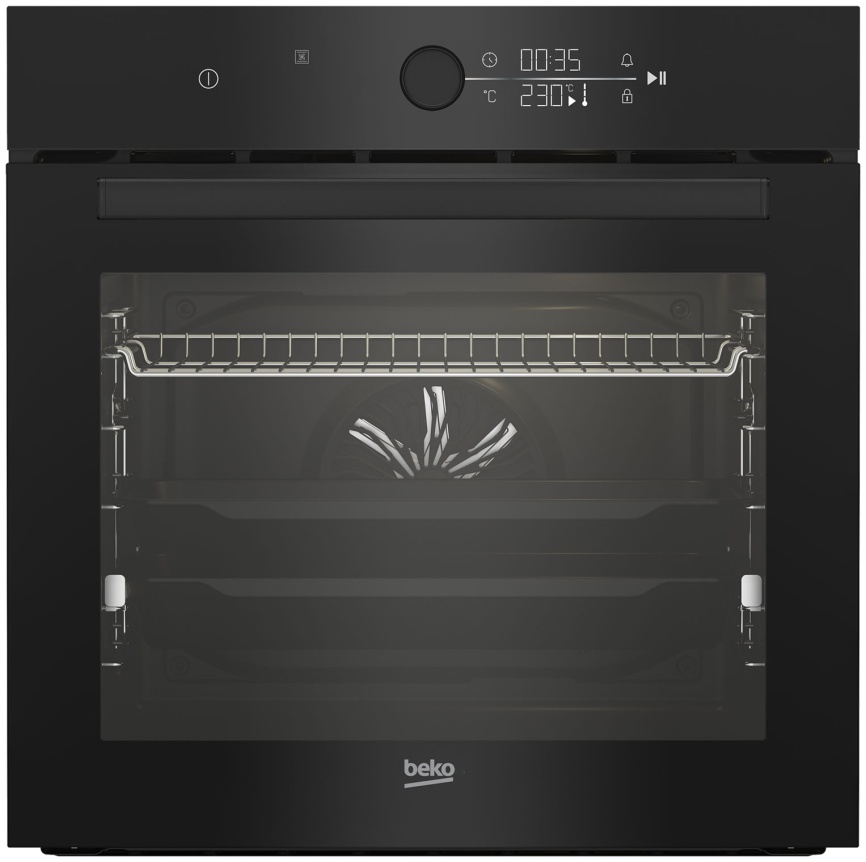 Электрический духовой шкаф Beko BBIM174N0BE 59 см, 72 л, гриль и конвекция, черный фото 1