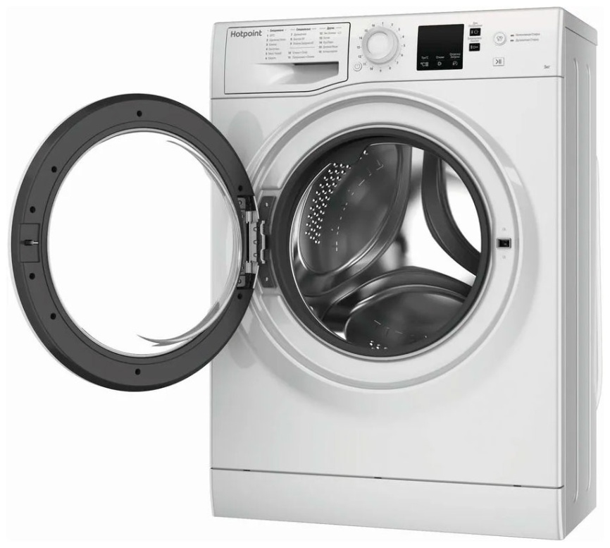 Супер узкая стиральная машина Hotpoint NUS 5015 H RU (869991644540) автомат 5 кг, белый фото 4
