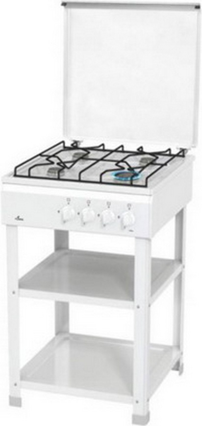 Газовая плита Flama AVG 1401 W (без духовки) 50 см, 4 конфорки, белый фото 1