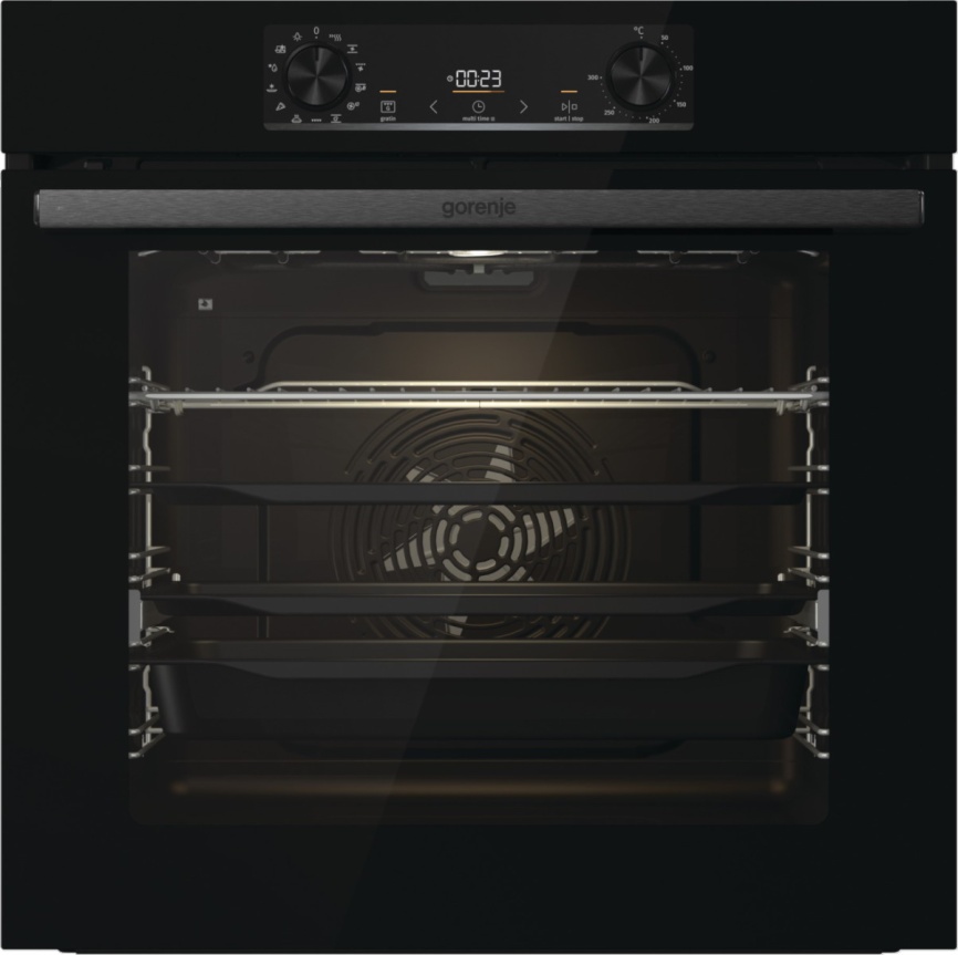 Электрический духовой шкаф Gorenje BPS6737E14BG 59 см, 77 л, гриль и конвекция, черный фото 1