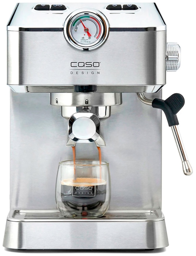 Кофеварка Caso Espresso Gourmet, манометр, 19 бар, нержавеющая сталь фото 4