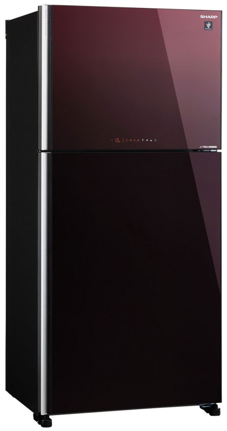 Двухкамерный холодильник Sharp SJXG60PGRD No frost, бордовый фото 1