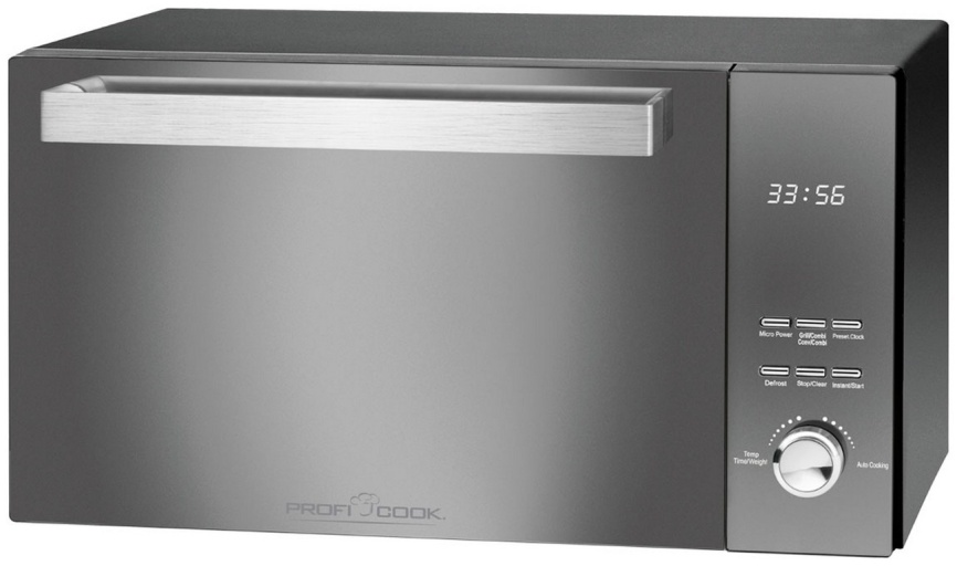 Микроволновая печь - СВЧ Profi Cook PC-MWG 1204 schwarz, дисплей фото 1