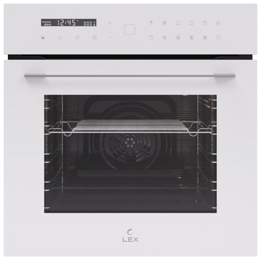 Электрический духовой шкаф LEX EDS 101 WH 59 см, 61 л гриль конвекция, белый фото 1