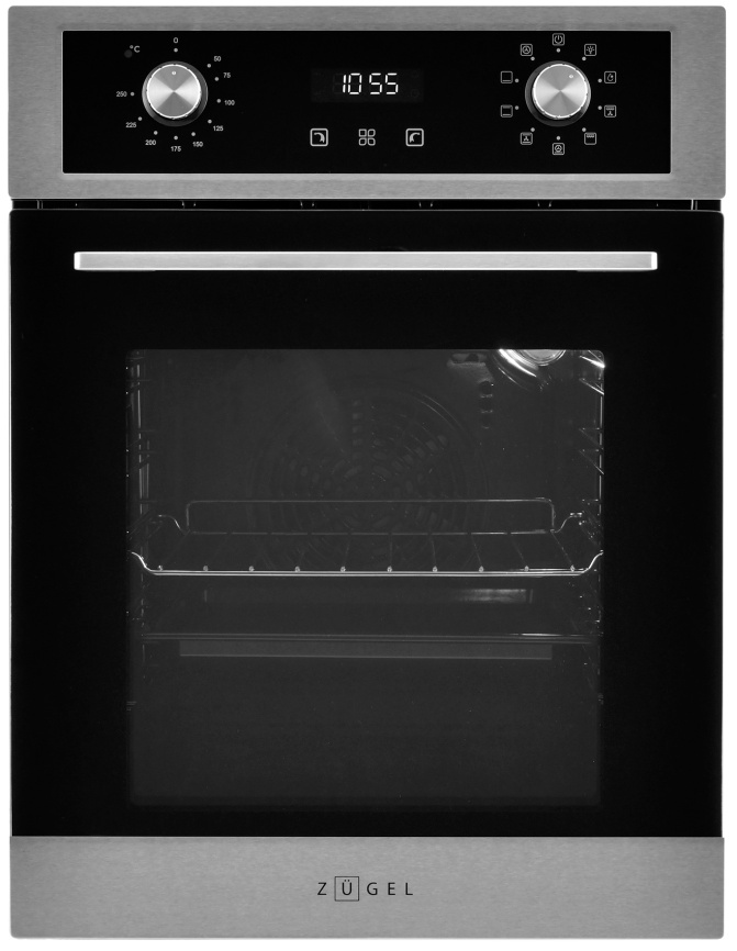 Электрический духовой шкаф Zugel ZOE452X, стальной фото 1