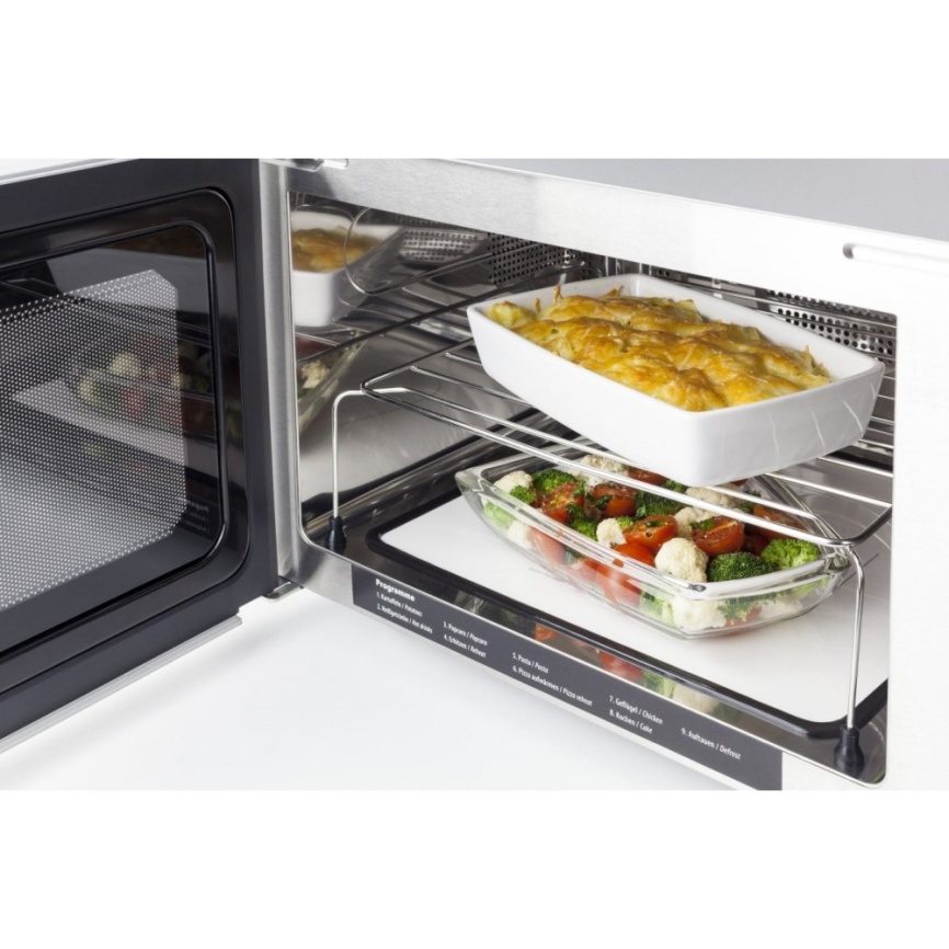 Микроволновая печь - СВЧ Caso MCG 25 Ceramic chef, 25 л, 900 Вт, серебристый фото 5