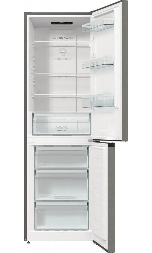 Двухкамерный холодильник Gorenje NRKE62XL No frost, серебристый фото 4