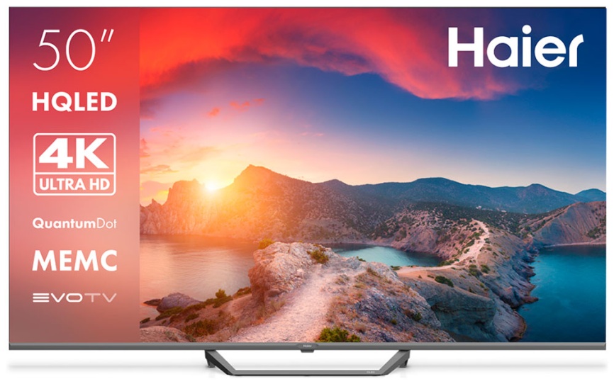 Телевизор Haier 50 Smart TV S2 Pro, 50 дюймов, 4K Ultra HD, смарт ТВ, Android TV 11, серый фото 1
