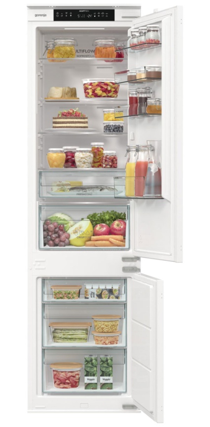 Встраиваемый двухкамерный холодильник Gorenje NRKI519141 No frost, белый фото 5
