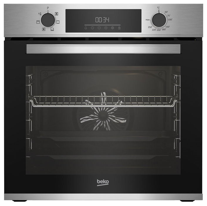 Электрический духовой шкаф Beko BBIE12300XD 59 см, 72 л гриль конвекция, серебристый фото 1