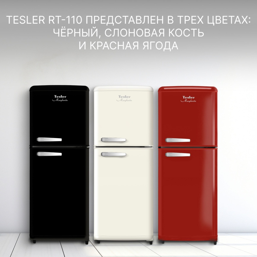 Двухкамерный холодильник Tesler RT-110, черный фото 10