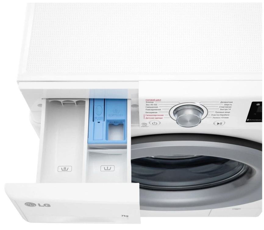 Стиральная машина LG F2V3HS4W автомат 7 кг, белый фото 9