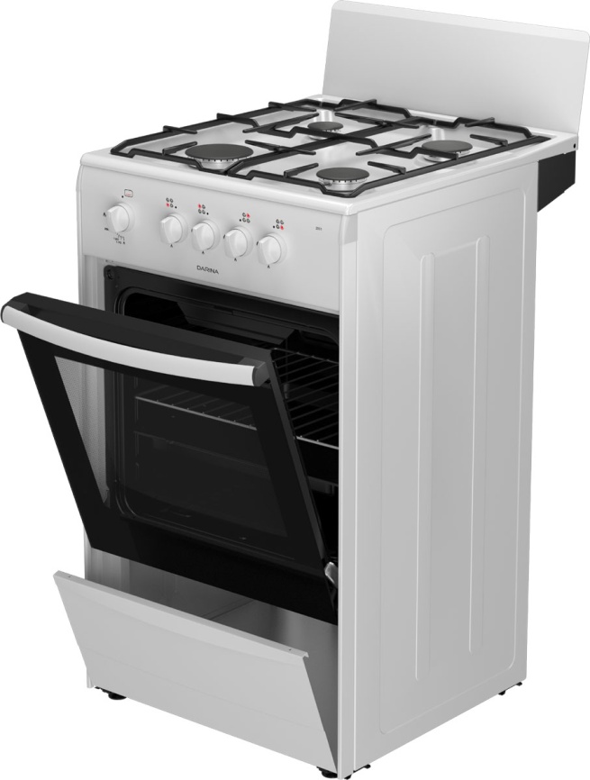 Газовая плита Darina A 3001 W 50 см, 50 л, 4 конфорки, белый фото 5