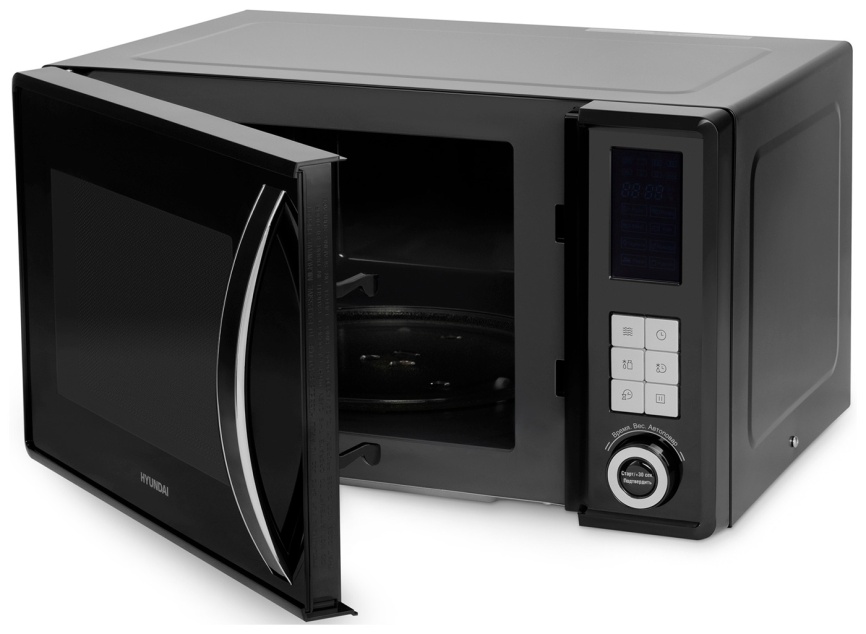 Микроволновая печь - СВЧ Hyundai HYM-D3009, 23 л, 800 Вт, черный фото 8