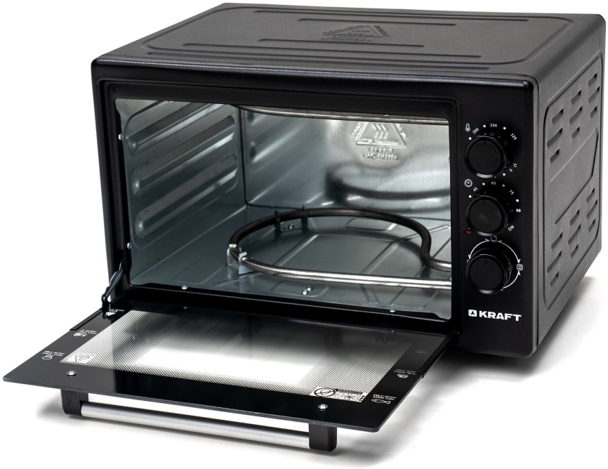 Электропечь Kraft KF-MO 3800 BL 38 л, 1500 Вт, 3 режима, черный фото 6