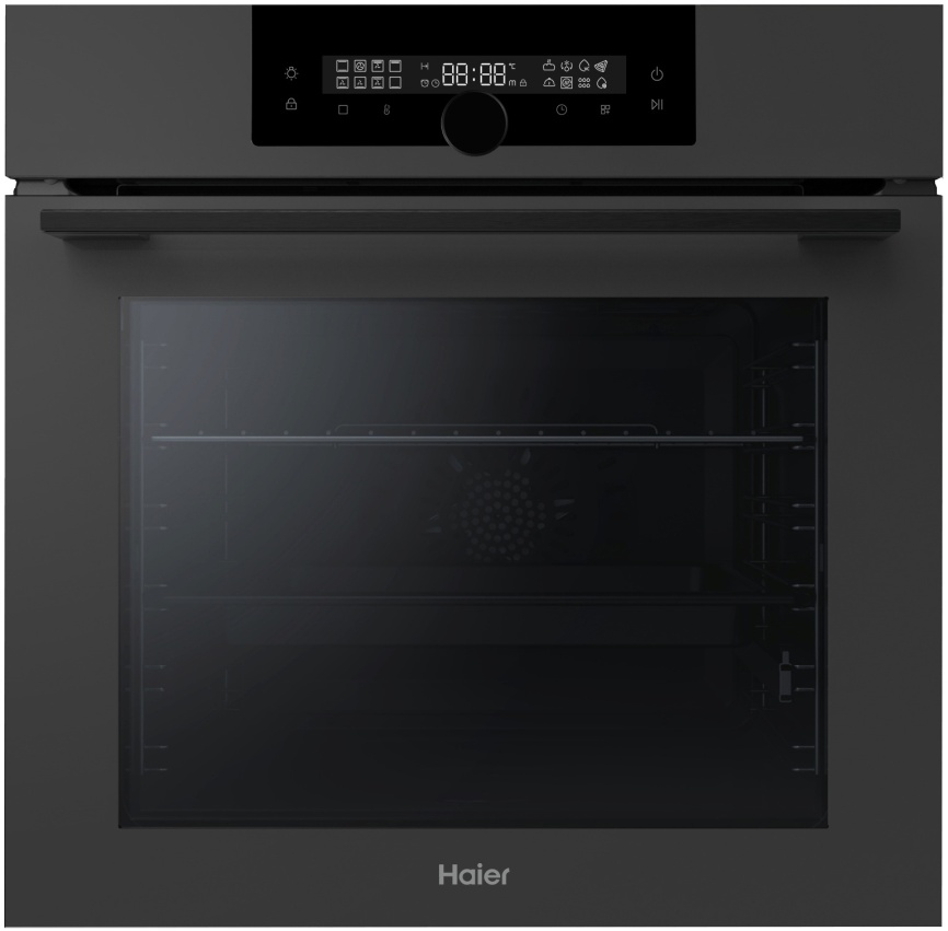 Электрический духовой шкаф Haier HOQ-F6QAN3DG 59 см, 72 л гриль конвекция, графит фото 1