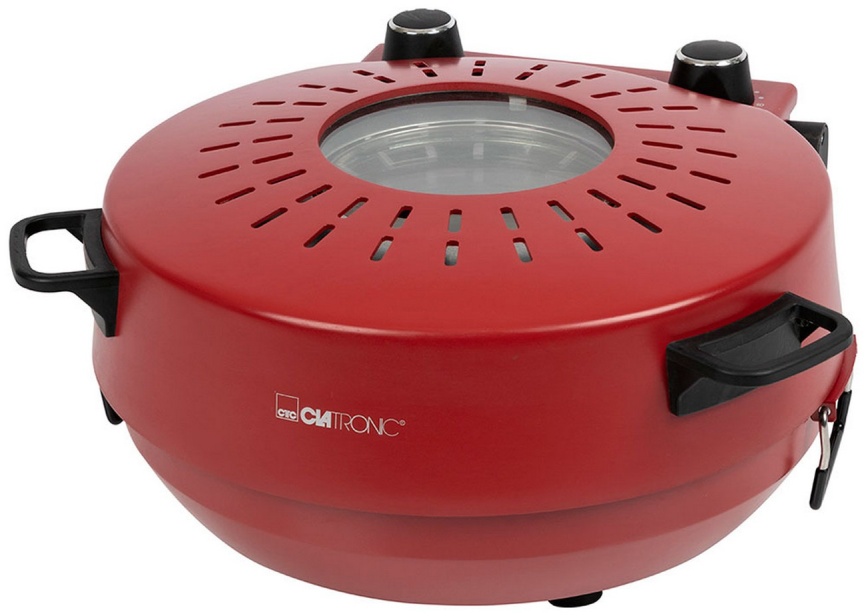 Пиццамейкер Clatronic PM 3787 rot, таймер на 15 минут, красный фото 1